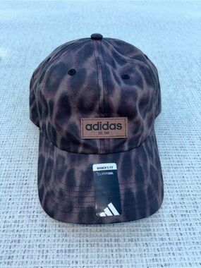 Adidas ClimaCool Adjustable Strapback Baseball Cap Black Animal Print One Size